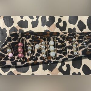 Chic Multi ColorBeaded Brooch Set